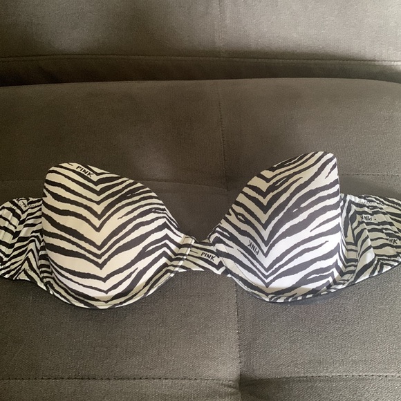Zebra print Victoria Secret PINK strapless bra - Picture 2 of 4